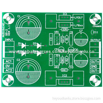 Two-layer PCB with Copper Based Material, HASL, Lead-free Finish